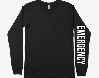 Emergency Long Sleeve Shirt – ER Nurse Gift, Unisex Graphic Tee