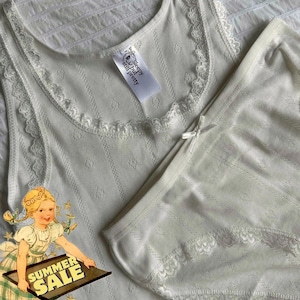 Heart Shape Pointelle 100% Cotton White Homewear Set
