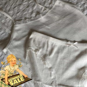 Heart Shape Pointelle 100% Cotton White Homewear Set