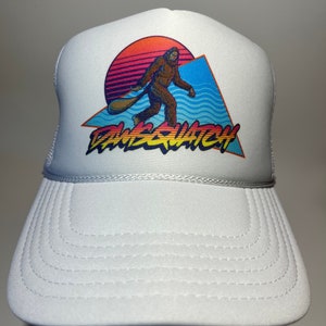 Bigfoot Retro Trucker Hat Damsquatch Sasquatch Yeti Baseball Hat