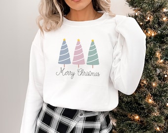 Christmas Trees Sweatshirt, Christmas Sweatshirt, Christmas Shirts For Women, Womens Christmas Sweatshirt, Cute Christmas Shirt, Christmas
