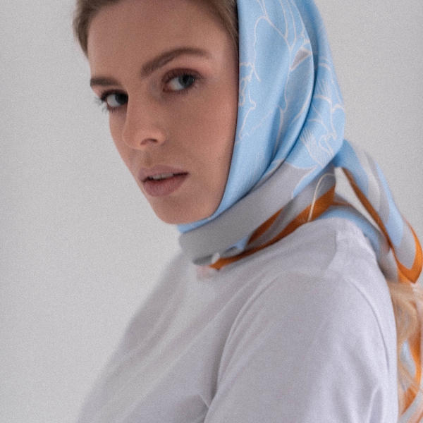 Foulard en soie, foulard en soie, soie, sergé de soie naturelle 100%