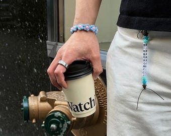 Armband met gezwollen bloemkralen