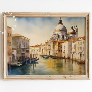 Venice Wall Art | Italian Landscape Watercolor Painting | Italy Wall Art Print | Venice Printable | Europe Landscape DIGITAL DOWNLOAD | SG01