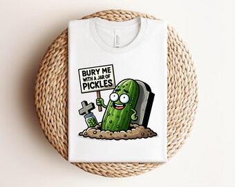 Funny Pickle T-Shirt, Pickle Lover Gift, Quirky Veggie Pun Tee, Pickle Jar Humor T-Shirt, Cute Food Joke Shirt, Unique Gift for Him or Her
