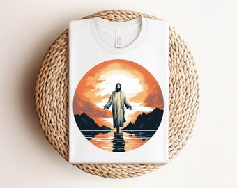 Jesus geht auf Wasser T-Shirt: Inspirierendes christliches T-Shirt
