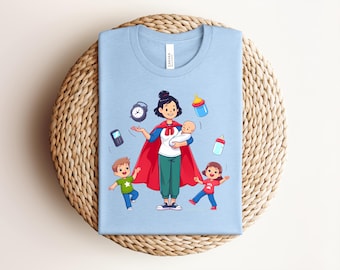 Supermom Shirt – Funny Multitasking Mom Life Tee, Superhero Mommy Gift, Busy Mom, Cute Parenting Humor Design, Empowered Mommy, Mothers Day