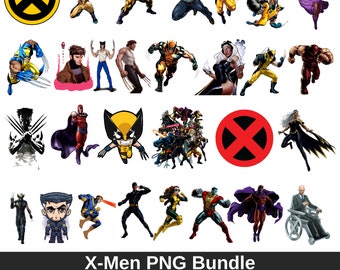 Xmen PNG Clipart Bundle,  High-Quality Magneto, Storm, The Wolverine, X-Men PNG, Superhero PNG, Xmen Digital Design, Instant Download