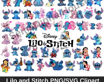 Lilo und Stitch SVG, Lilo und Stitch Png, Lilo und Stitch Clipart Bundle, Lilo und Stitch Dateien überlagerte Dateien, Lilo und Stitch Vektordatei