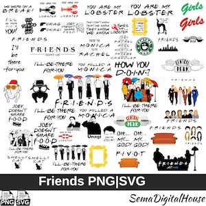 Friends Png Friends Svg, Layered files, Cricut svg files, Svg bundle layered files, Digital Download, Svg for cricut, Friends Rachel, Movie