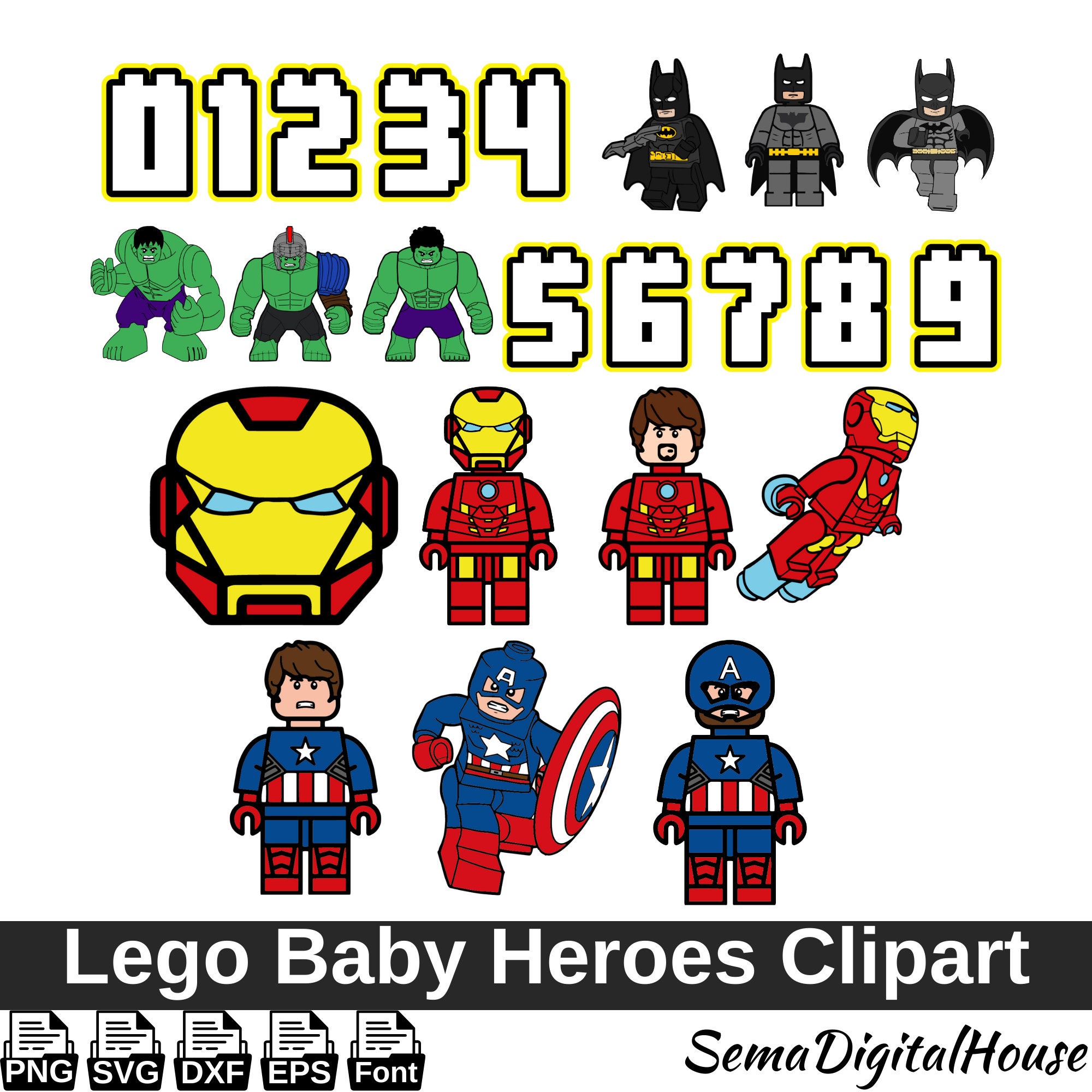 Avengers SVG, Avengers PNG, Superhero PNG, Superhero Clipart, Lego ...
