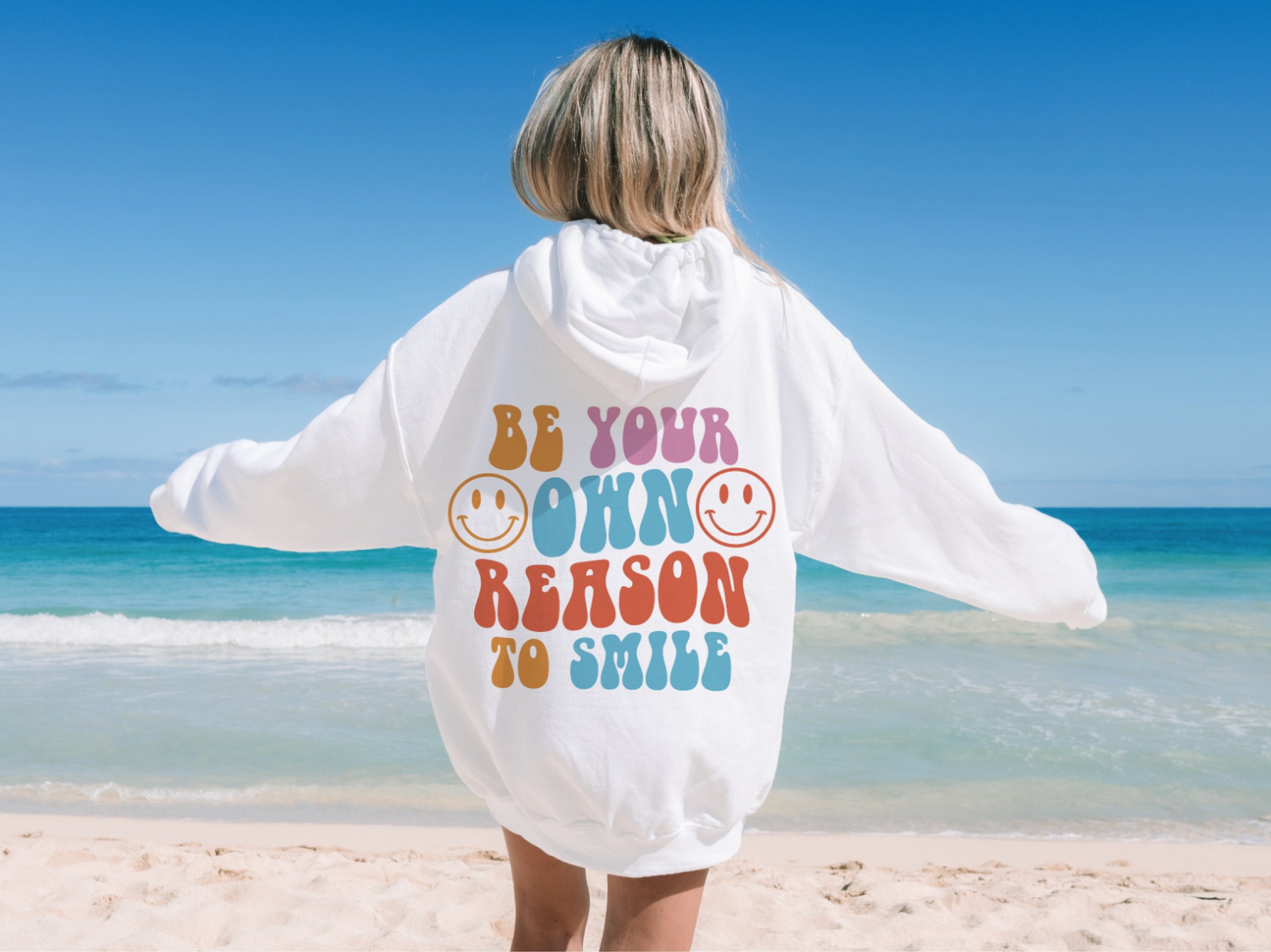 Be Your Own Reason to Smile Hoodie Aesthetic Sweat Preppy - Etsy