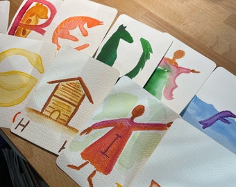 Waldorf School Alphabet Letter Cards