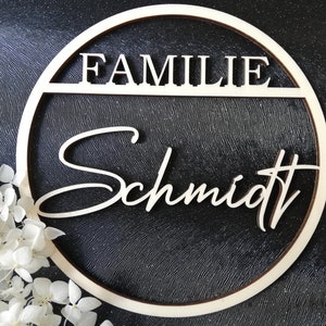 Panneau en bois, panneau famille, panneau de porte d'entrée, panneau de bienvenue, cadeau, cadeau de mariage, panneau de porte, cadeau de Noël