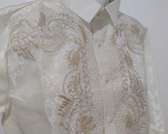 MEN'S BARONG Tagalog Size up to 8XL | Random Design made in embroidery capital of the Philippines Lumban, Laguna| Piña Organza Fabric
