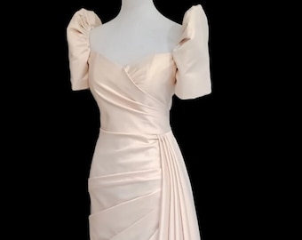 Modern Filipiniana Gown with slit duchess fabric | more colors to choose