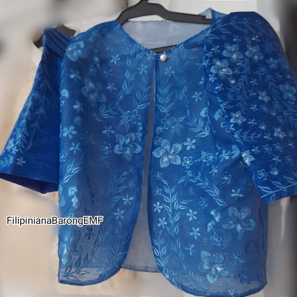 Modern Colored Bolero in Jusilyn  | Modern Filipiniana Bolero | Mestiza Bolero made | Butterfly sleeves Embroidered Bolero -Philippines