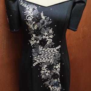 sachin and babi light blue dress Sa Kasal Elegant Modern Ninang Dress