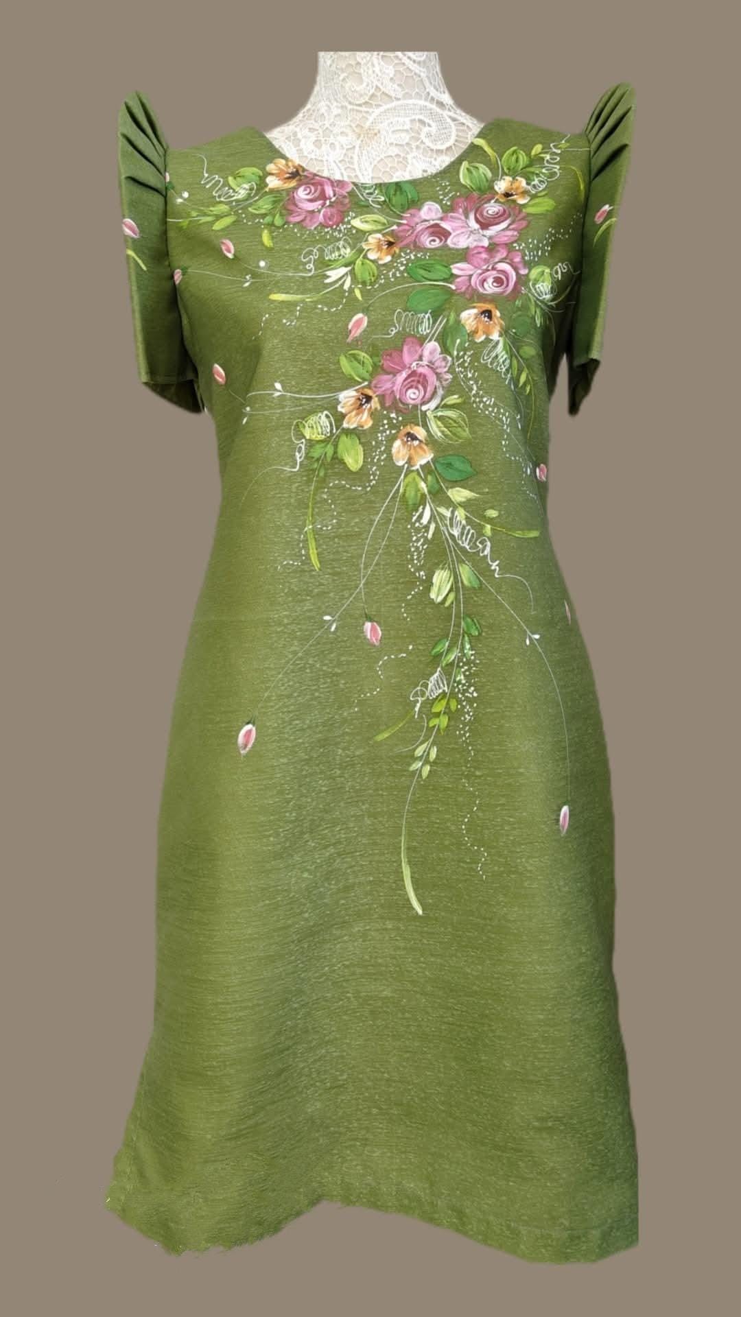 Filipiniana Dress Olive Green - Etsy Filipiniana Dress Olive Green - Etsy