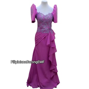Simple gown 2025 for ninang