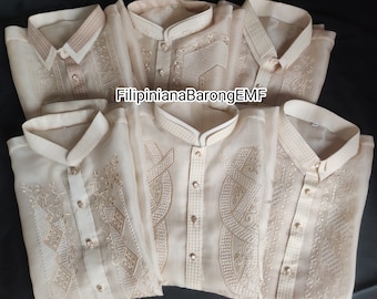 Men's Barong Tagalog| SUPER BIG SALE| Piña organza | Jusilyn | Cocoon | with inner lining|embroidered collar & cuff| Random design