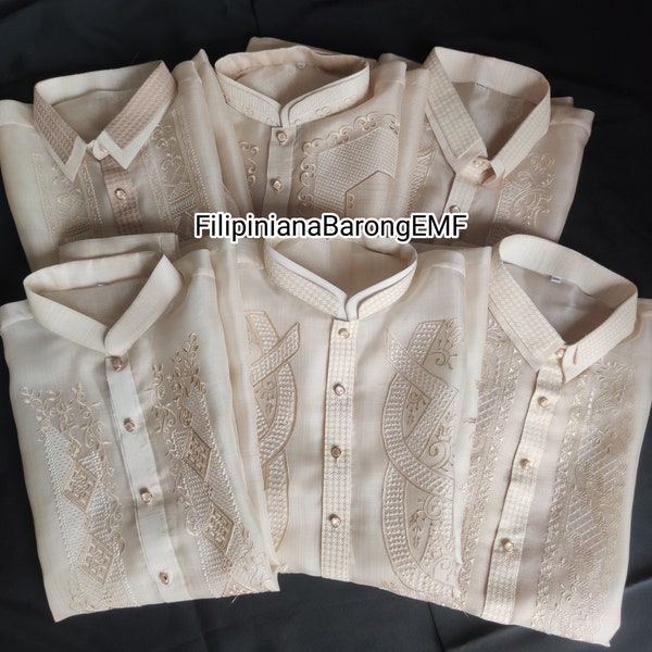Mens Barong Tagalog| SUPER BIG SALE| with inner lining| Random design| Ready to ship