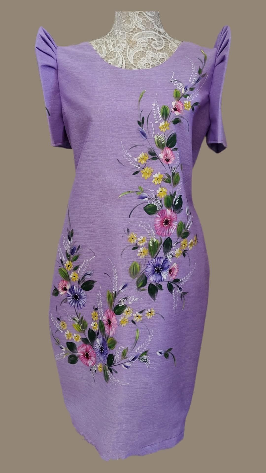 embroidered filipiniana dress WD09 - MADE-TO-ORDER - Neoprene Mestiza Gown Black main image 1