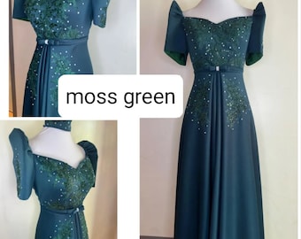 High waist FILIPINIANA baloon skirt with flints |Filipiniana Gown