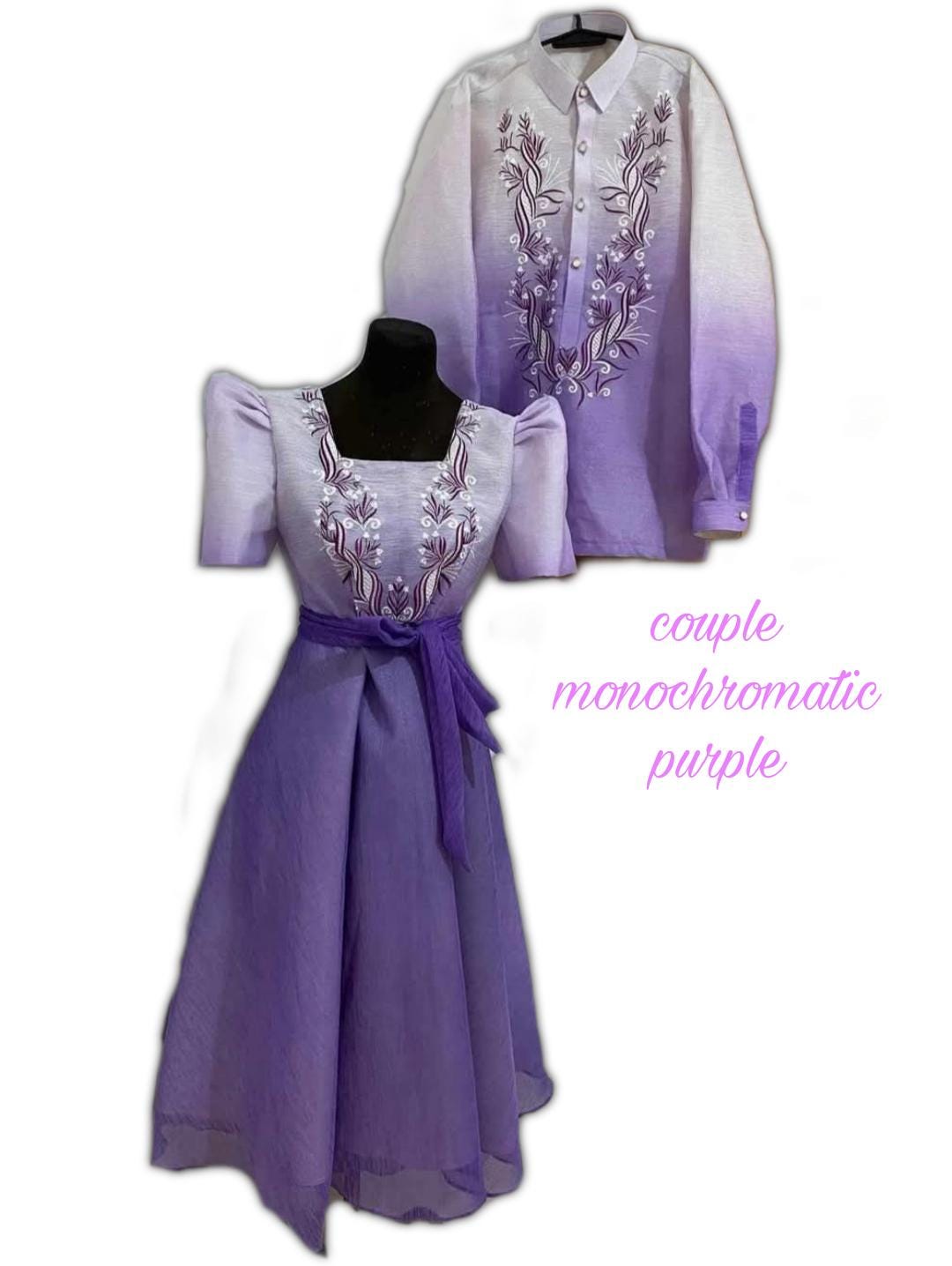 slim fit dress slacks WS25 - Baro't Saya Organza Pina Filipiniana main image 1
