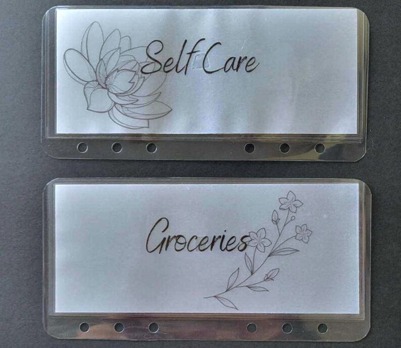 Vellum Cash Stuffing Envelopes Set of 4 Custom Vellum Etsy