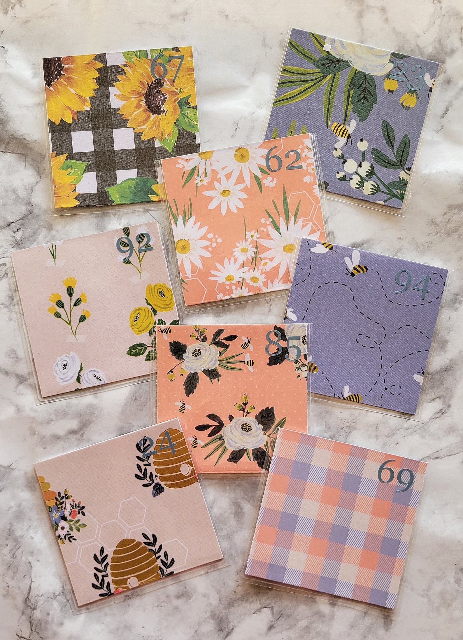 Risparmia Il Denaro Challenge 100 Envelope Challenge - Raccoglitore Per Risparmi Con Cerniera, Design Fiori Di Ciliegio Fiori Ciliegio - 4