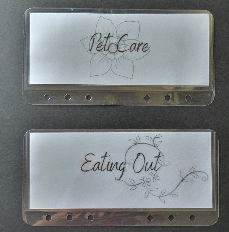 Vellum Cash Stuffing Envelopes Set of 4 Custom Vellum Etsy