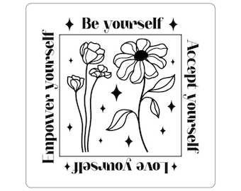 Be Yourself Sticker | Positive Affirmation Sticker, Mental Health Decal, You Are Enough, Best Friend Gift, Laptop Label, Stocking Stuffer
