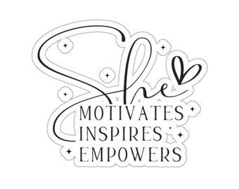 Female Empowerment Sticker | Affirmation Sticker, Mental Health Decal, You Are Enough, Best Friend Gift, Boho Laptop Label, Custom, Trendy