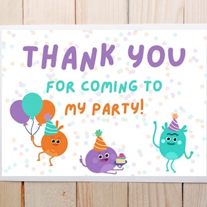 Bumble Nums Thank You Card | 7x5, Super Simple Songs, Bumble Nums Birthday, Instant, PNG, Thank You Card