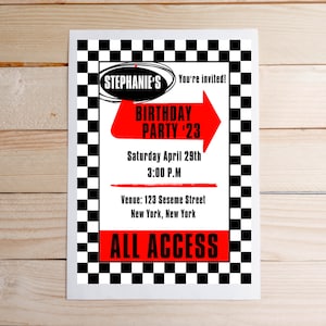 Warped Tour Theme Birthday Customized Invitation | 5x7, Warped Tour, Any Birthday, Instant Download, PDF, Party Invitation