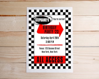 Warped Tour Theme Birthday Customized Invitation | 5x7, Warped Tour, Any Birthday, Instant Download, PDF, Party Invitation