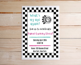 Blink 182 Birthday Customized Invitation | 5x7, Blink 182, any birthday, Instant Download, PDF, Party Invitation