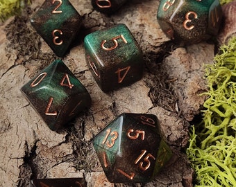 RPG-dobbelstenen: RPG in Mossy Wood-stijl of verzamelobject