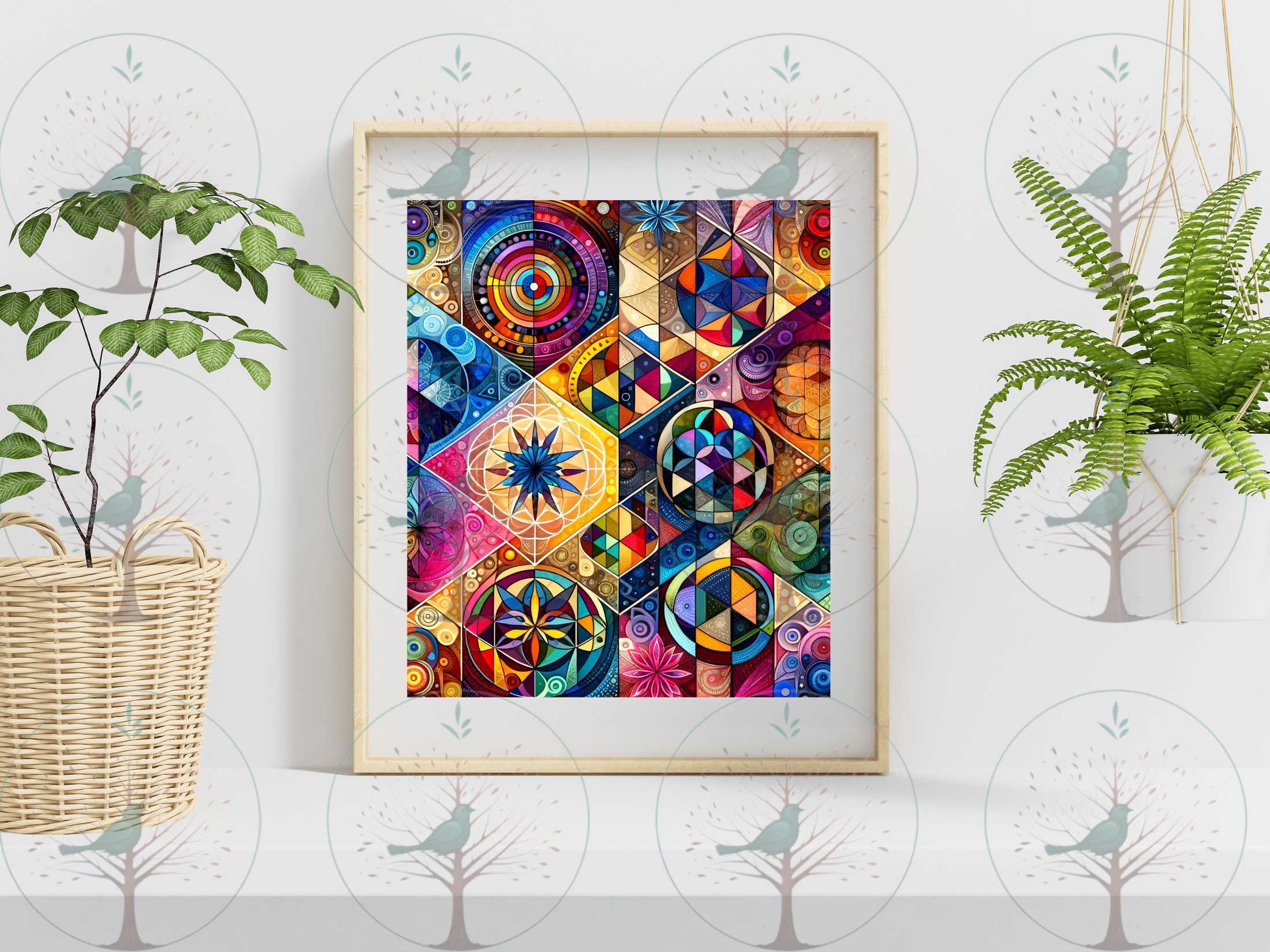 Chakra Patterns Square Clipart Set, Vibrant Colorful, Mindful ...