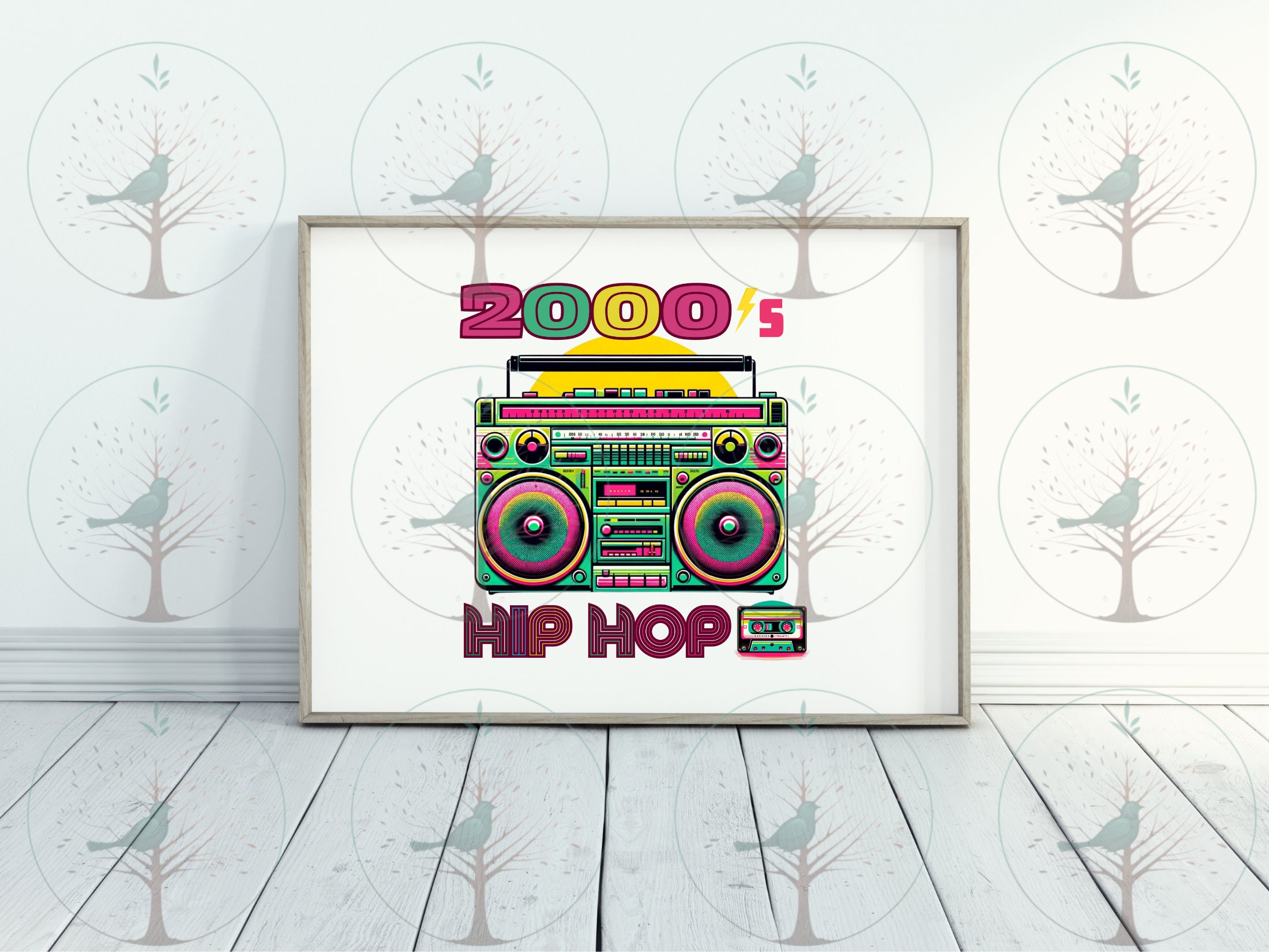 Retro 2000s Boombox Clipart, Vintage Hip Hop Decor, Old School Music ...