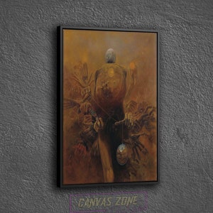 Surreal Darkness Canvas, Painting of Zdzislaw Beksinski Wall Decor, Surreal Canvas, Surreal Painting Wall Art, Surreal Art Printed Canvas