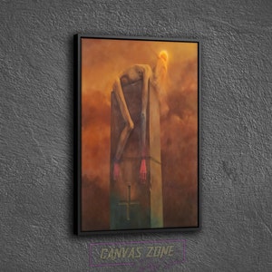 Lienzo psicodélico surrealista, pintura de Zdzislaw Beksinski decoración de pared, lienzo surrealista, arte de pared de pintura surrealista, lienzo impreso de arte surrealista