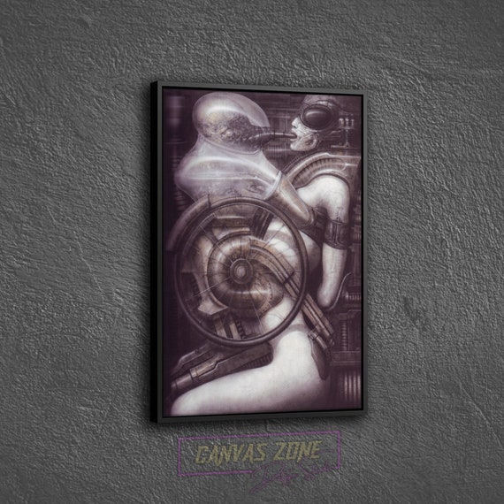 Giger Alien Poster Canvas, Painting of Hr Giger Wall Decor