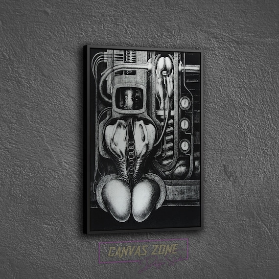 Giger Alien Poster Canvas, Painting of Hr Giger Wall Decor