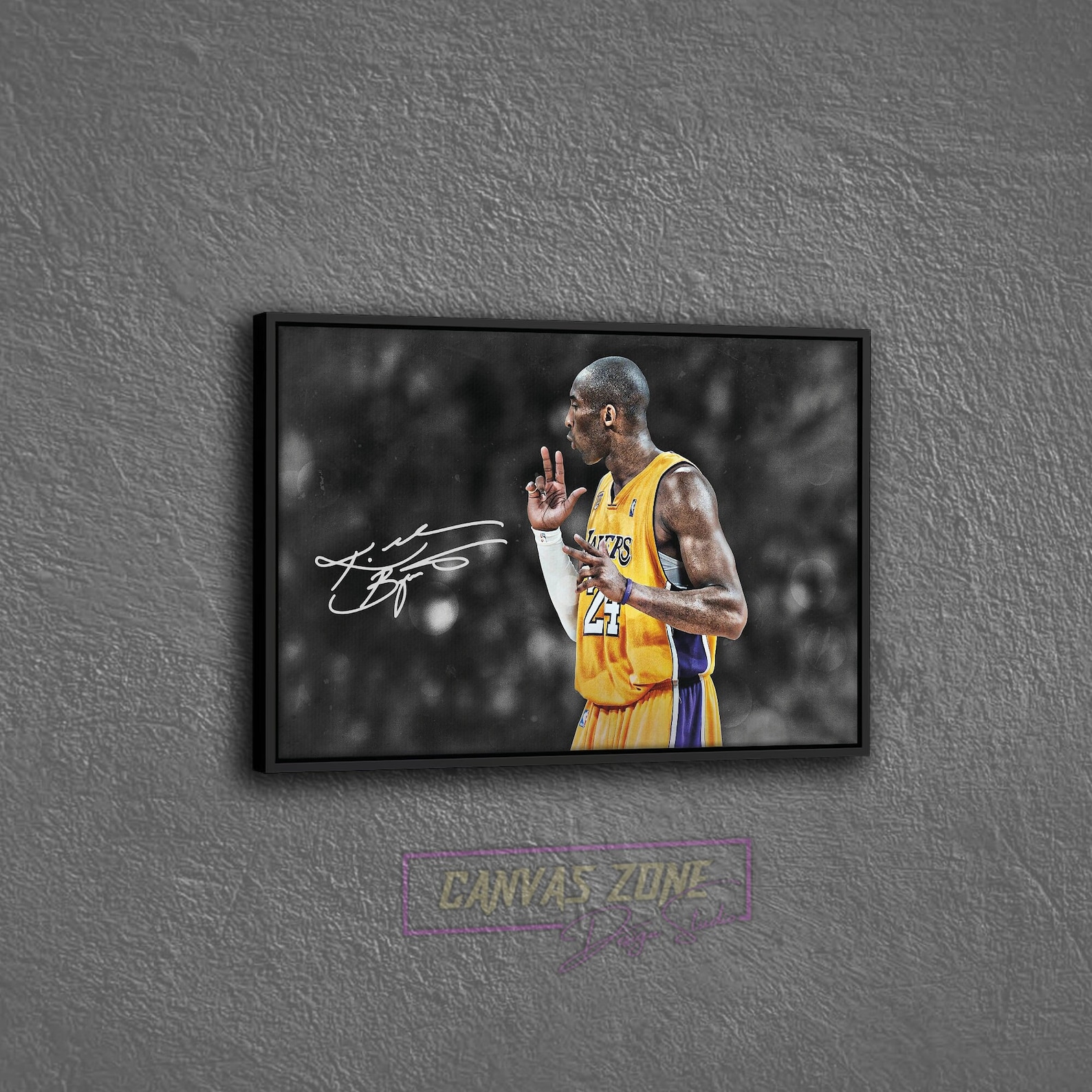 Kobe Bryant Canvas Wall Art Kobe Bryant Canvas Basketball Etsy Canada