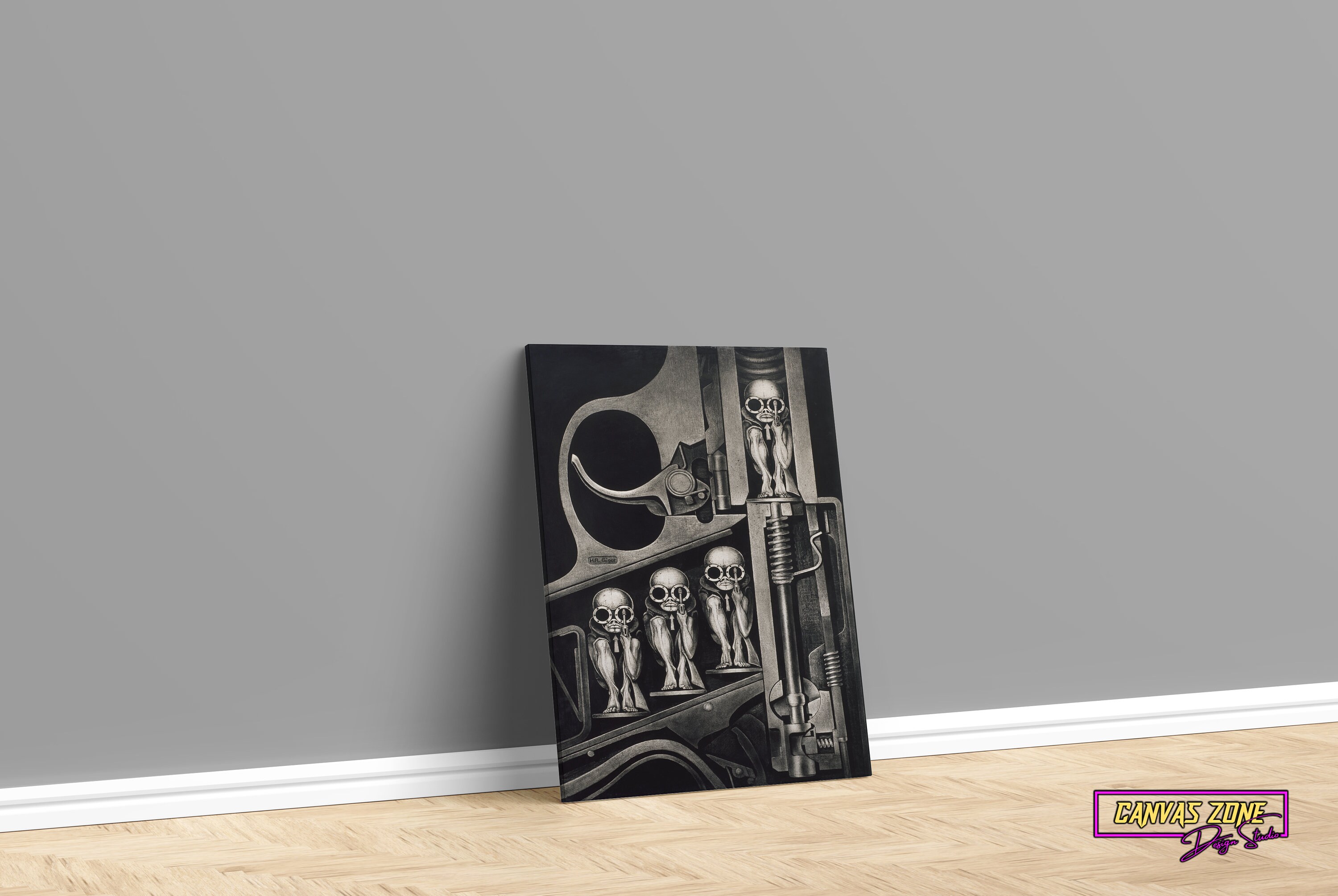 Birth Machine Giger Poster Canvas, Painting of Hr Giger Wall Decor