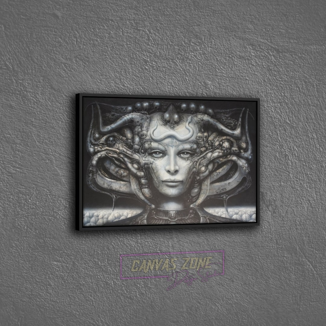 Giger Alien Poster Canvas, Painting of Hr Giger Wall Decor, Surreal ...