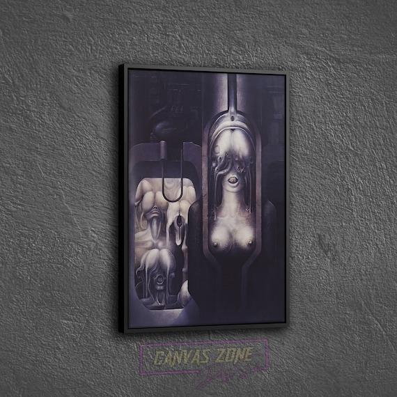 Giger Alien Poster Canvas, Painting of Hr Giger Wall Decor