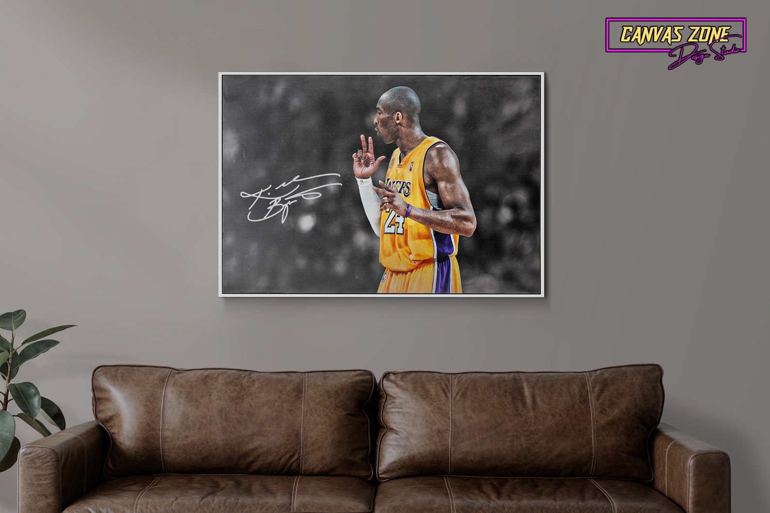 Kobe Bryant Canvas Wall Art Kobe Bryant Canvas Basketball Etsy Canada